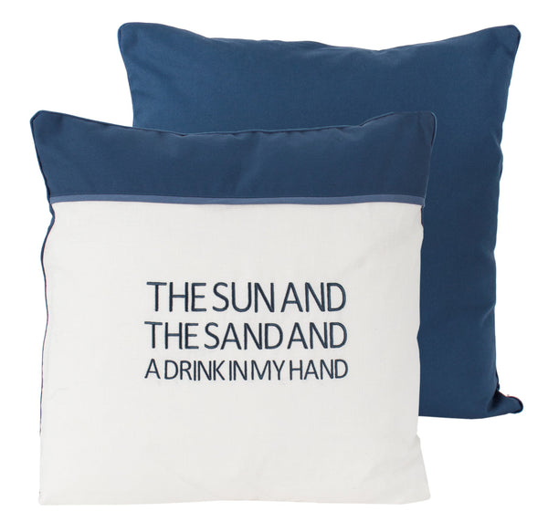 Sun & Sand - Drink in Hand Pillow