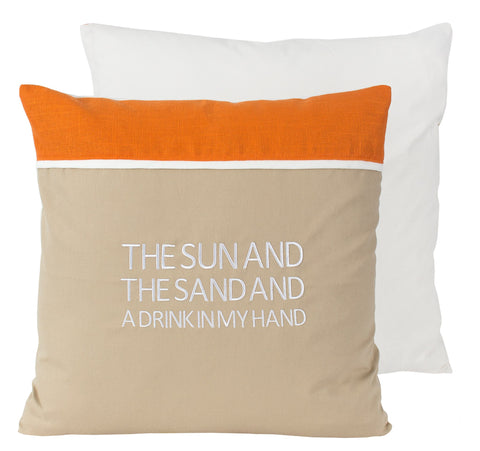 Sun & Sand - Drink in Hand Pillow